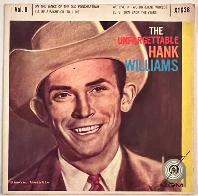 Hank Williams The Unforgettable Hank Williams EP w/PS - Image 1 of 4
