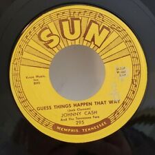 Johnny Cash GUESS THINGS HAPPEN THAT WAY (ROCKABILLY 45) #295 PLAYS VG++ 