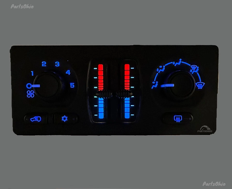 03-06 Silverado Sierra Heater A/C Climate Control BLUE LED - Image 1 of 3