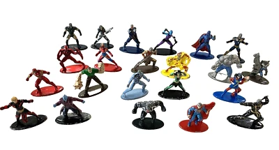 Jada DC Marvel Nano Metalfigs Mini-Figures Die-Cast Metal - Lot of 22 - Image 1 of 4