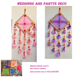 10 organza Garland Hanging Indian Asian Wedding party decorative decor - Picture 1 of 3