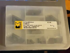 6 X Kennametal KG2508ELDJ KC410M Carbide Milling Insert TiB2 Finish, 1.239" Long - Picture 1 of 2