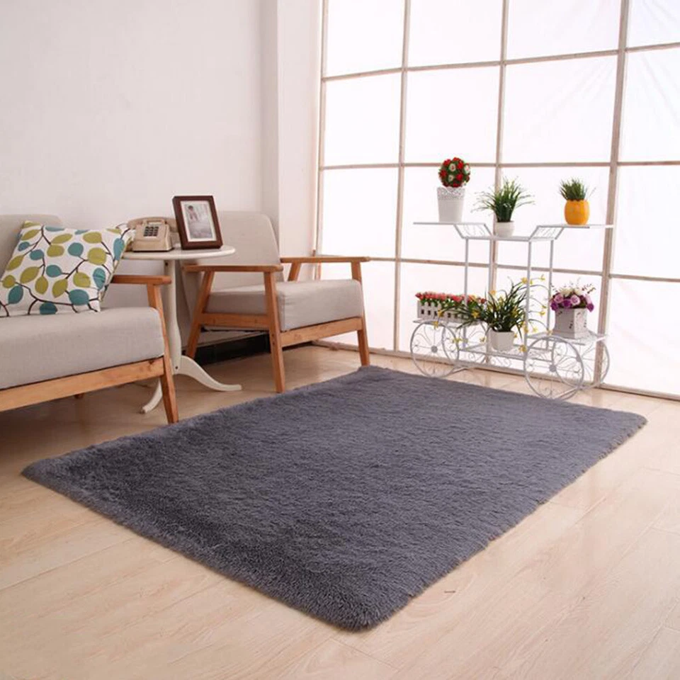 Shaggy Rug Anti-Slip Large Fluffy Rug Super Soft Living Room Bedroom Carpet Mat✔ - Image 1 of 4