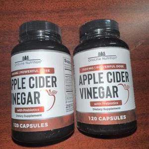 Apple Cider Vinegar with Prebiotics (Lot of 2x120 caps) -240 Capsules 5/25 exp. - Picture 1 of 1