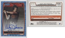 2012 Bowman Chrome Prospects Blue Wave Refractor /50 Nick Delmonico #BCP92 Auto