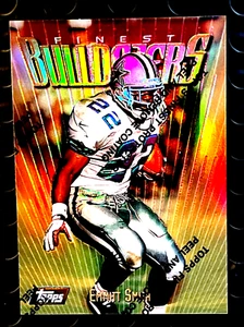 1997 EMMITT SMITH TOPPS FINEST RARE / GOLD REFRACTOR BULLDOZERS INSERT COWBOYS ! - Picture 1 of 21