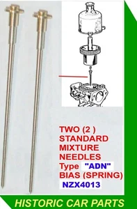 2 x AGUJAS DE MEZCLA STD ""ADN"" para SU 11⁄2"" Carb FZX1122 en MG Midget 1500 1978-80 - Imagen 1 de 1