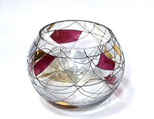Candelabro Votivo PartyLite Calypso 4.5"X4" Mosaico de Vidrieras - Imagen 1 de 5