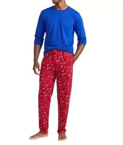 POLO Ralph Lauren Long Sleeve Sleep T-Shirt & Pants Pajama PJ Set, L - Picture 1 of 3