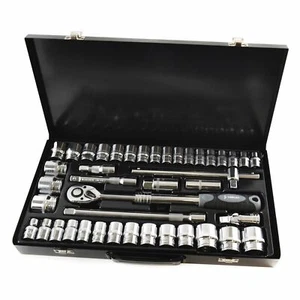 1/2" Drive Metric MM And Imperial AF SAE Shallow Extendable Socket Set 42pc - Imagen 1 de 3