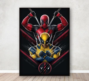 Póster de Deadpool y Wolverine arte de pared decoración del hogar impresión de imágenes A4 - Imagen 1 de 3