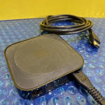 Apple TV  HD Media Streamer A1469  W Power Cord & HDMI Cord - Image 1 of 4