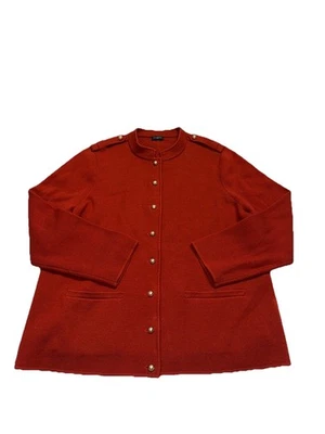 Talbots Mujeres 1X Mezcla de Lana Merino Suéter Blazer Chaqueta Metal Botones Cárdigan Foto 1 de 4