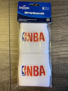 Spalding NBA White Wristbands Pair OSFM - Picture 1 of 3