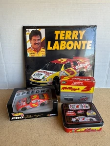 LOT of 3 Terry Labonte Collectibles - Calendar, Hot Wheels, Commemorative Tin - Picture 1 of 8
