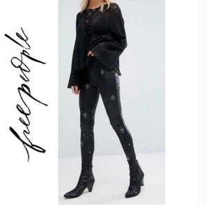 Free People star studded vegan faux suede legging pants 27 - Picture 1 of 8