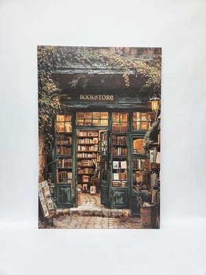 Wood Frame Canvas Wall Decoration Books Bookstore Reading Nature Decor 24x36 - Image 1 of 2