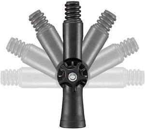 Rotatable Angle Adaptor for Threaded Extension Pole (1) Black  - Picture 1 of 9