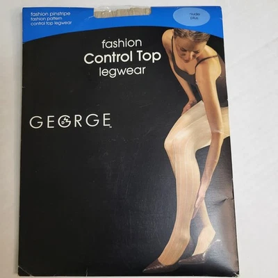 Medias Medias George Fashion Control a Rayas Prendas para las piernas Desnudas Talla Grande Foto 1 de 4