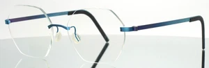 LINDBERG Strip3P Titanium 2445 120 Blau Damen Geometrische Brille 48-14-135 - Bild 1 von 15