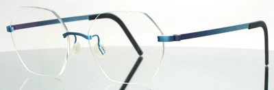 Gafas geométricas Lindberg Strip3P Titanium 2445 120 azules para mujer 48-14-135 Foto 1 de 4