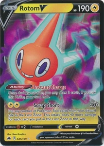 Holo Rotom V 045/159 Ultra Rare Crown Zenith - Picture 1 of 1