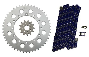 Cadena de transmisión azul 520x114 y piñones 13/49 para Kawasaki KX250 2002 2003 2004 - Imagen 1 de 1