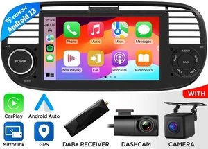 CAM+DVR+DAB+Eonon FIAX6 7"IPS Android 13 Autoradio GPS Navi CarPlay Für Fiat 500 - Bild 1 von 20
