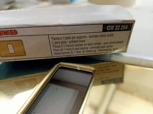 PLACCA GEWISS 22204-22201-22202-90004631 OTTONE LUCIDO-OTTONE SATINATO BRUNITO - Imagen 1 de 11