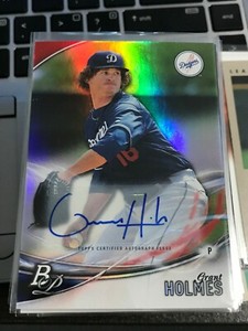  2016 Bowman Platinum Top Prospects Autographs #TPAGH Grant Holmes dodgers! kc24