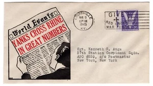 World Events WWII Patriotic 1945 Louisville KY - Yanks Cross Rhine - Picture 1 of 2