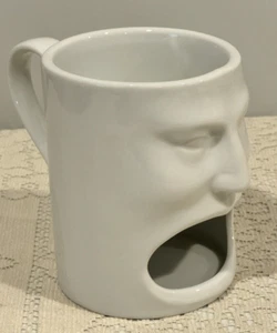 CORDON BLEU KEKS-/MILCHTASSE MIT GESICHT 12 Unzen Weißes Gesicht Keramiktasse mit Kekshalter - Bild 1 von 21