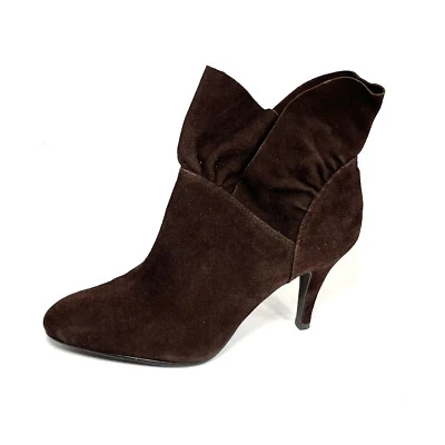 Botín para mujer Nine West marrón gamuza tacón talla 9,5 M Foto 1 de 4