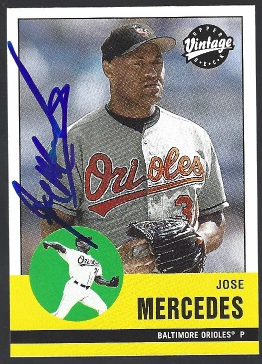 2001 Upper Deck Vintage #72 Jose Mercedes IP autograph signed card - Image 1 of 1