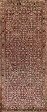 Traditional Geometric 10 ft. Runner Vintage Rug 4x10 Hand-knotted Wool Carpet