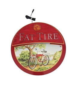 Fat Tire Ale “Ghost Rider In Motion” 3-D Wood Logo LED Bar Light Sign 18 1/2” - Picture 1 of 3