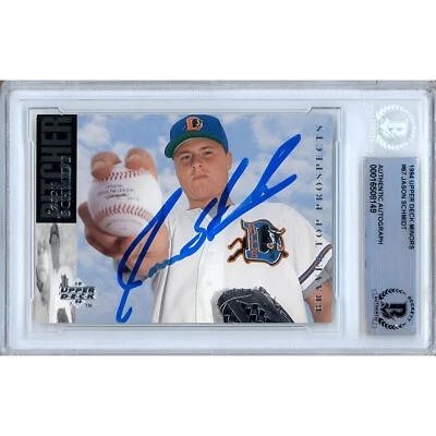 Tarjeta firmada por Jason Schmidt 1994 Upper Deck Menors #67 AUTO RC Beckett BAS losa Foto 1 de 4