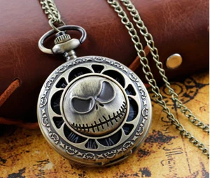 The Strange Christmas Of Mr. Jack: Pocket Watch Pendant Round Bronze/Black - Picture 1 of 4
