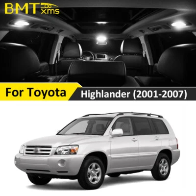 11x For Toyota Highlander 2001-2007 Interior LED Lighting Kit 6000K + Tool - Image 1 of 4
