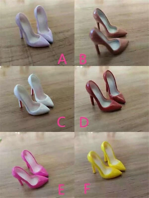 Zapatos de muñeca miniatura ajustados a escala 1/6 moda realeza hechos a mano zapatos de resina conjunto Foto 1 de 2