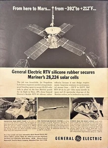 General Electric JPL Mariner Mars Probe Vintage Print Ad 1966 - Picture 1 of 6