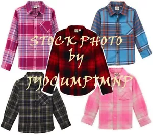 Outdoor Kids Flannel Long-Sleeve Shirt Button-Down Toddlers and Youth Flannel - Picture 1 of 11