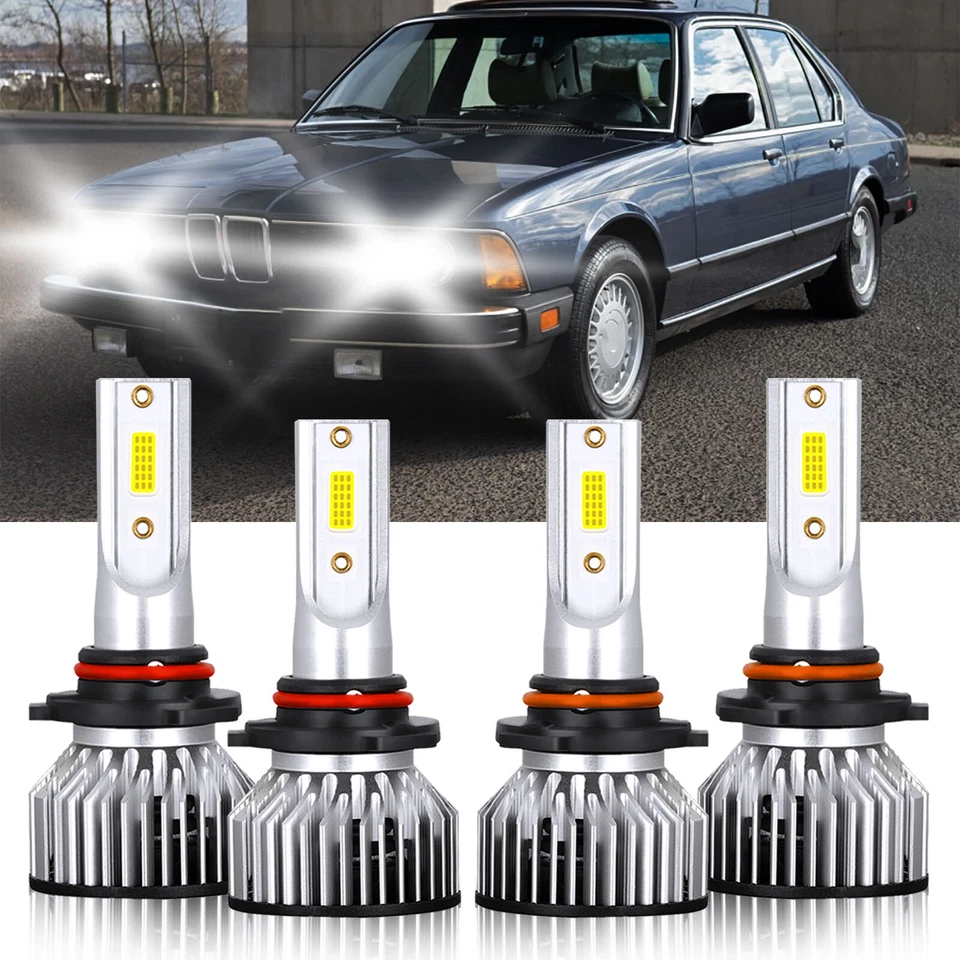 9005+9006 Combo Bombilla Faro Faro Alto Bajo 100W Para BMW 735iL 1988-1992 Foto 1 de 4