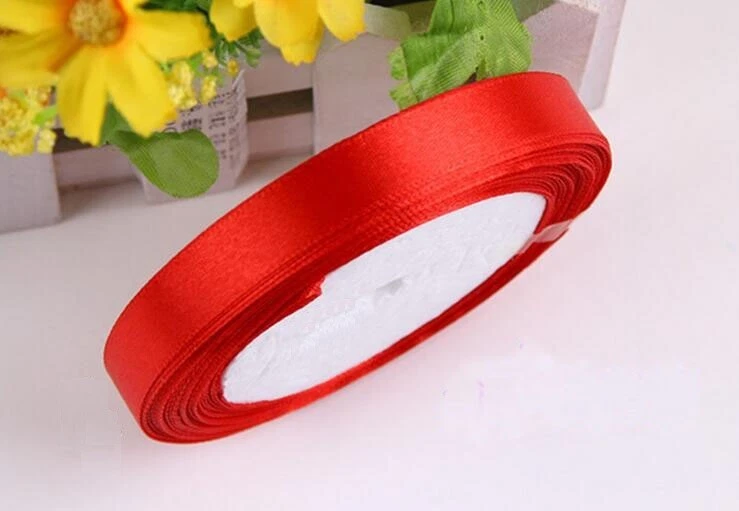 SAVMER Ruban Satin Rouge 6mm - 1 Rouleau