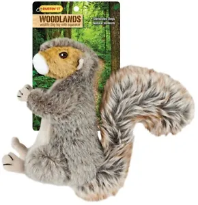 WOODLANDS RUFFIN' IT 16272 Plush Squirrel Dog Toy Large SQUEAKER 4767620