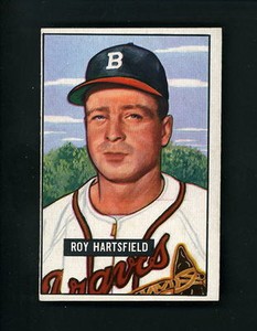 1951 Bowman HIGH # 277 Roy Hartsfield EX/MT+ cond Boston Braves