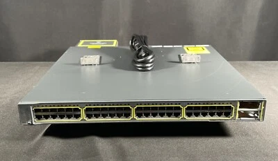 Cisco WS-C3750E-48PD-EF 48 Port Gigabit PoE Ethernet Switch -Same Day Shipping - Image 1 of 4