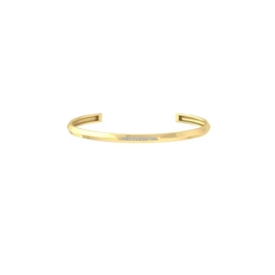 Brazalete brazalete brazalete de diamantes cultivados en laboratorio redondo de oro amarillo de 14k para hombre de 7" Foto 1 de 4