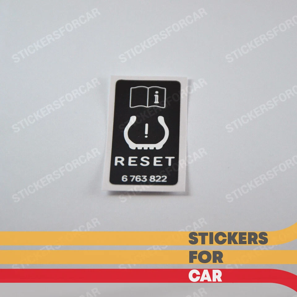 BMW Tyre Pressure Reset Warning Label Decal Sticker 71246763822 - Image 1 of 1