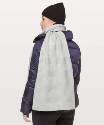 Lululemon Stamped With Love Scarf Core Ultra Gray Merino Wool $98 NWT - Image 1 of 4